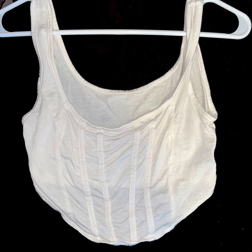Cropped, white tank. You can dress it up and down